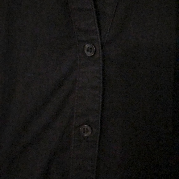 H&M Sleeved Button Down Black Dress - Picture 3 of 3